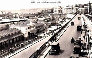 ALGER - LA GARE ET LA RAMPE MAGENTA - 1952